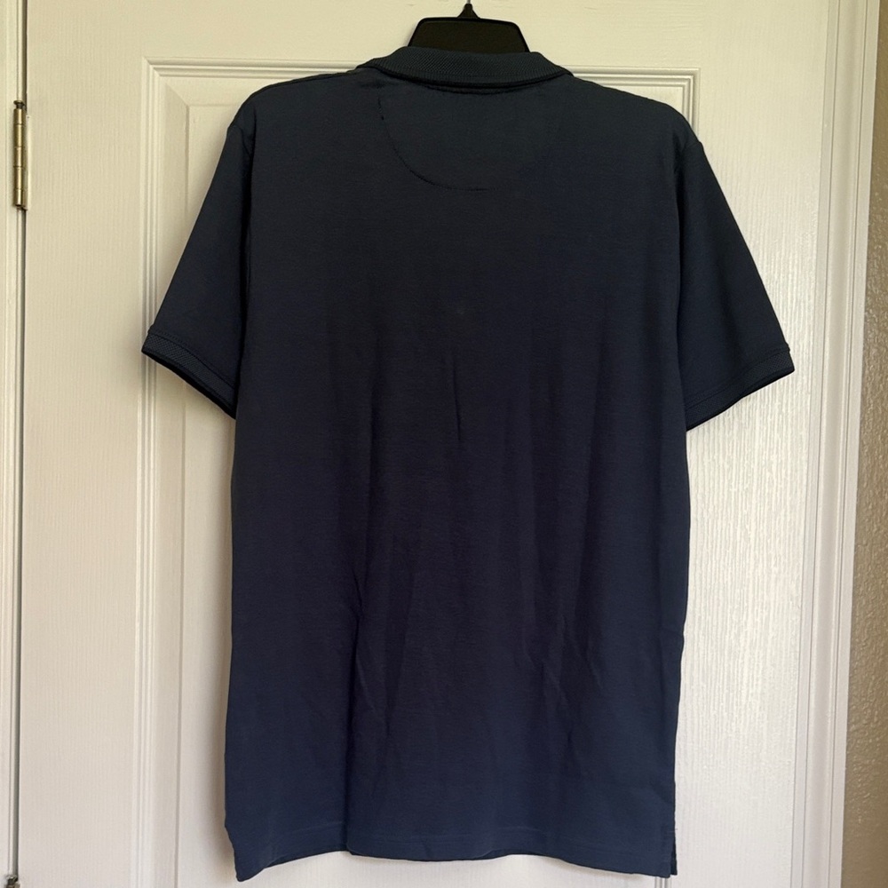 Cactus Man Dark Blue Polo Shirt size medium zippered - Picture 2 of 5